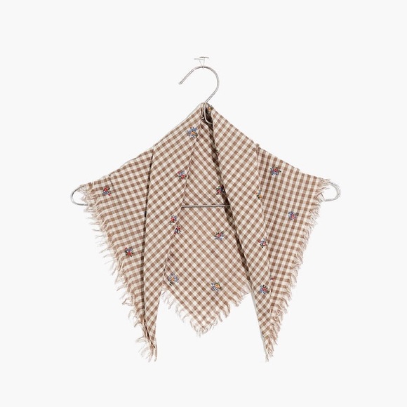 Madewell Accessories - Madewell Fringe Bandana Floral Embroidered
